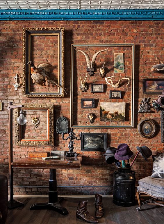 Steampunk decor. Example of Living Room